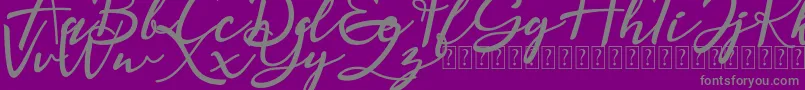 Magnolisa DEMO-Schriftart – Graue Schriften auf violettem Hintergrund