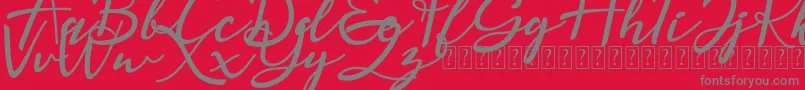 Magnolisa DEMO Font – Gray Fonts on Red Background