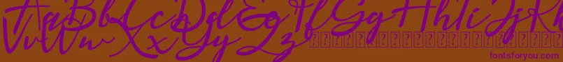 Magnolisa DEMO Font – Purple Fonts on Brown Background