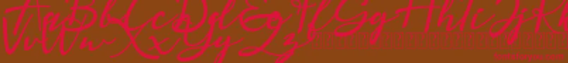 Magnolisa DEMO Font – Red Fonts on Brown Background