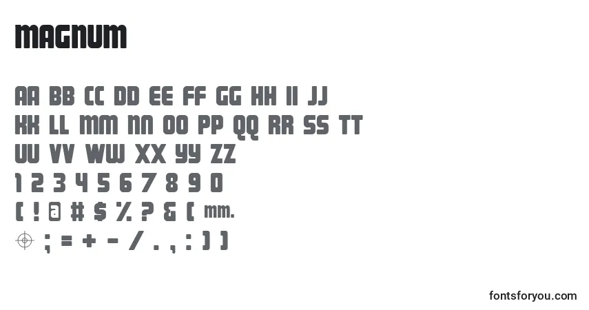 Fuente MAGNUM   (133372) - alfabeto, números, caracteres especiales