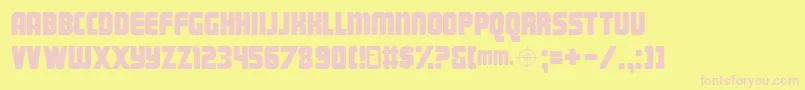 MAGNUM   Font – Pink Fonts on Yellow Background