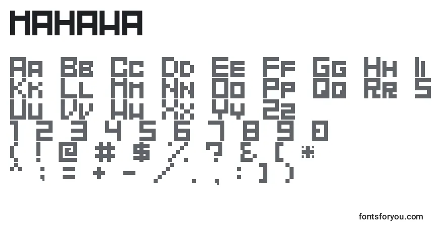 MAHAWA   (133376)-fontti – aakkoset, numerot, erikoismerkit