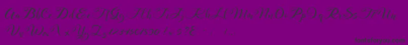 Mahdaleina DEMO-Schriftart – Schwarze Schriften auf violettem Hintergrund