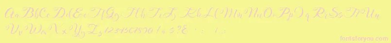 More about Mahdaleina DEMO Font Mahdaleina DEMO Font – Pink Fonts on Yellow Background