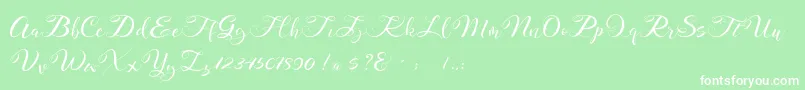 Mahdaleina DEMO Font – White Fonts on Green Background