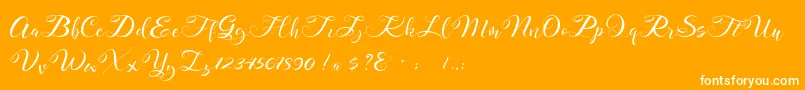 Mahdaleina DEMO Font – White Fonts on Orange Background