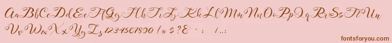 Mahdaleina DEMO Font – Brown Fonts on Pink Background