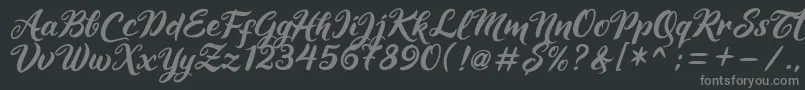 Maheera Font – Gray Fonts on Black Background