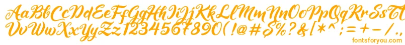 Maheera-Schriftart – Orangefarbene Schriften