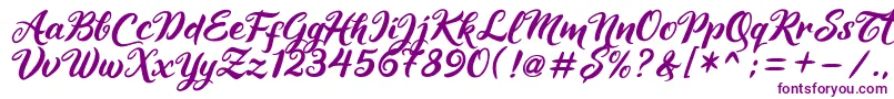 Шрифт Maheera – фиолетовые шрифты на белом фоне