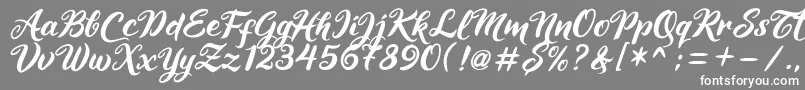 Maheera Font – White Fonts on Gray Background