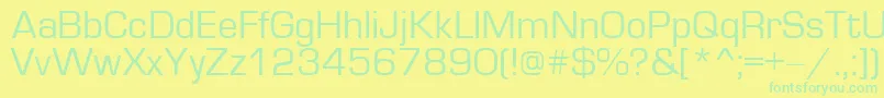 Europe Font – Green Fonts on Yellow Background
