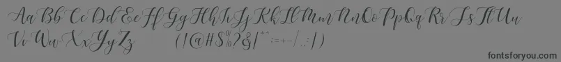 フォントMaheisa Script Free – 黒い文字の灰色の背景