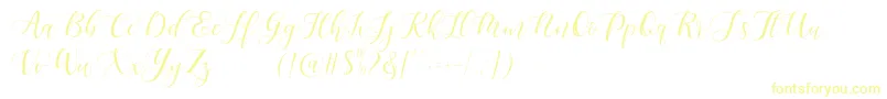 Maheisa Script Free-fontti – keltaiset fontit