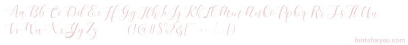 fuente Maheisa Script Free – Fuentes Rosadas Sobre Fondo Blanco