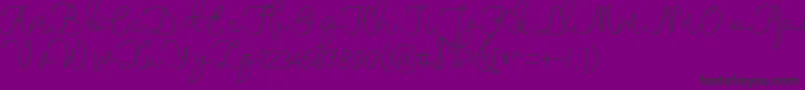 maheishia Font – Black Fonts on Purple Background