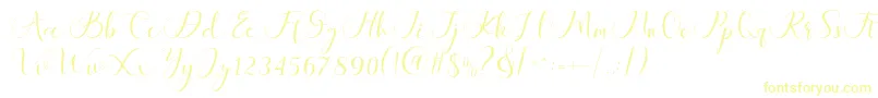 Czcionka Maheria Script – żółte czcionki
