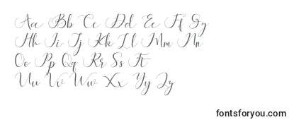 Schriftart Maheria Script