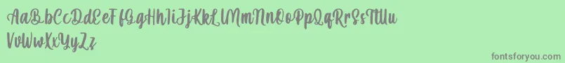 mahira demo Font – Gray Fonts on Green Background