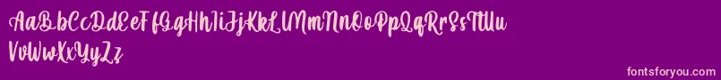 mahira demo Font – Pink Fonts on Purple Background