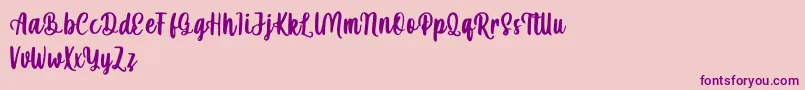 mahira demo Font – Purple Fonts on Pink Background