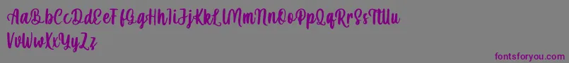 mahira demo Font – Purple Fonts on Gray Background