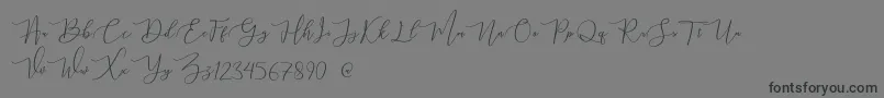 mahligai Demo-Schriftart – Schwarze Schriften auf grauem Hintergrund