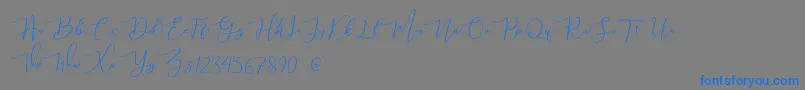 mahligai Demo Font – Blue Fonts on Gray Background