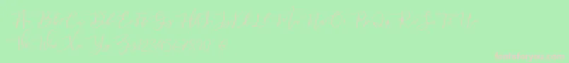 mahligai Demo Font – Pink Fonts on Green Background