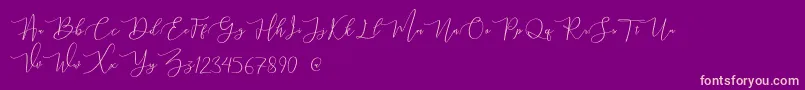 mahligai Demo Font – Pink Fonts on Purple Background