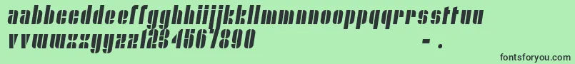 Nyam02 Font – Black Fonts on Green Background