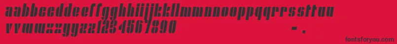 フォントNyam02 – 赤い背景に黒い文字