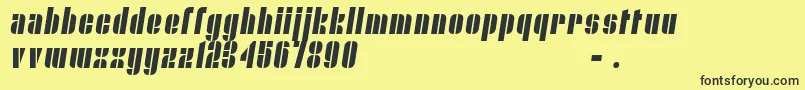 fuente Nyam02 – Fuentes Negras Sobre Fondo Amarillo