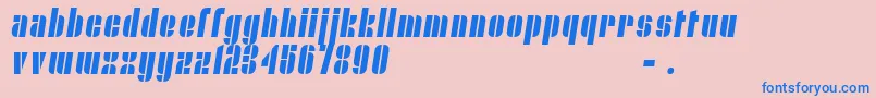 Nyam02 Font – Blue Fonts on Pink Background