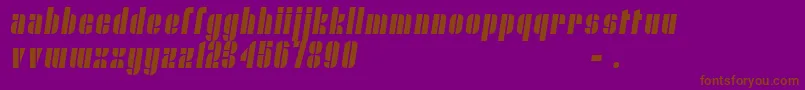 Nyam02 Font – Brown Fonts on Purple Background