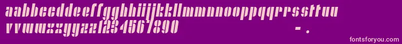 Nyam02-Schriftart – Rosa Schriften auf violettem Hintergrund