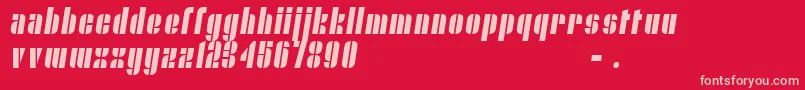 Nyam02 Font – Pink Fonts on Red Background