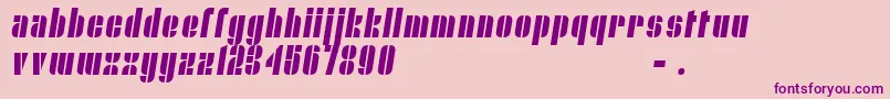 fuente Nyam02 – Fuentes Moradas Sobre Fondo Rosa