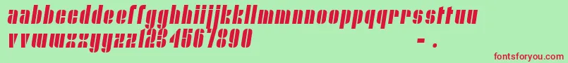 Nyam02 Font – Red Fonts on Green Background