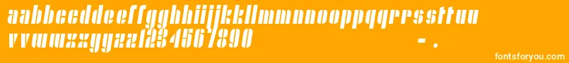 Nyam02 Font – White Fonts on Orange Background