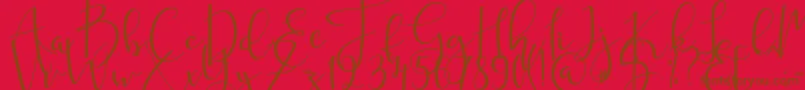 mahligai-fontti – ruskeat fontit punaisella taustalla