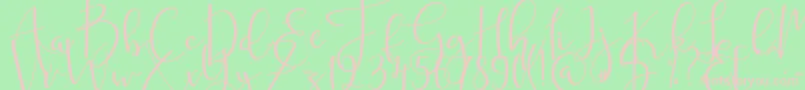 mahligai Font – Pink Fonts on Green Background