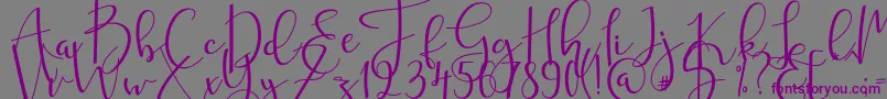 mahligai Font – Purple Fonts on Gray Background