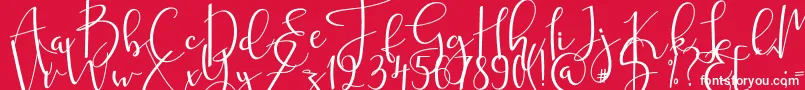 mahligai Font – White Fonts on Red Background