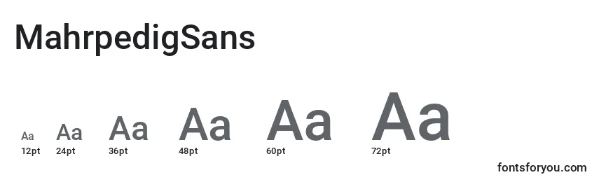 Размеры шрифта MahrpedigSans (133391)