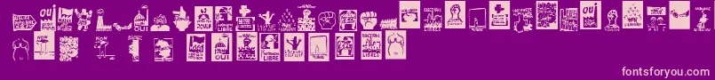 MAI1968 Font – Pink Fonts on Purple Background