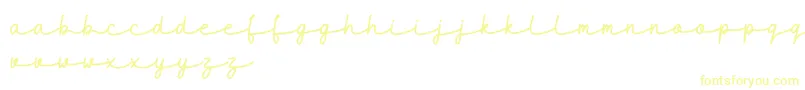 Czcionka maidenhair DEMO – żółte czcionki