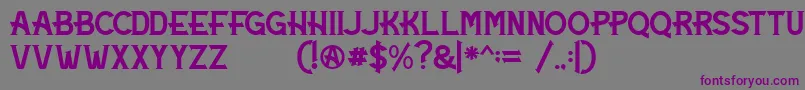Maigreds Font – Purple Fonts on Gray Background