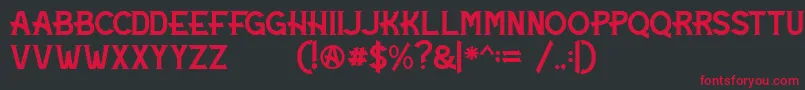 Maigreds Font – Red Fonts on Black Background